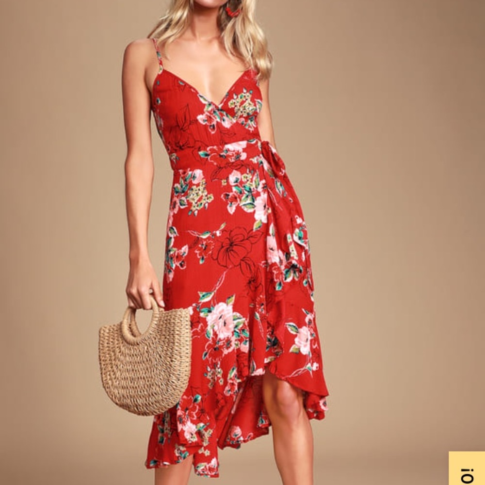 Lulu’s / Band of Gypsies Red Wrap Dress
